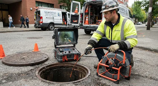 Detection de fuite d'eau sans degats avec camera technique a Mouscron